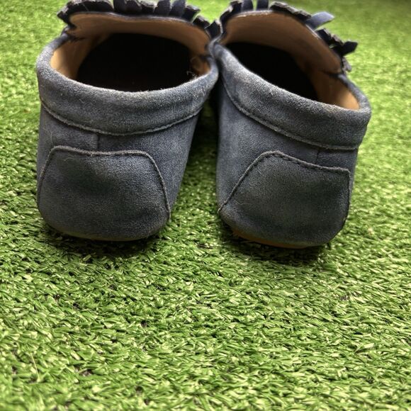 TORY BURCH-AUTHENTIC-Women's Gemini Link Navy Sea Suede Driver Loafer-Size 5.5 - Picture 9 of 9